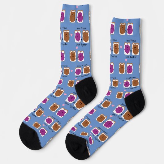 Gute Freunde PB&J Funny Socken (Linkes Detail)