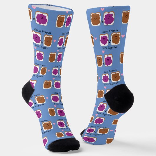 Gute Freunde PB&J Funny Socken (Gewinkelt)