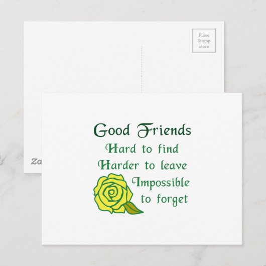 GUTE FREUNDE POSTKARTE (Vorne/Hinten)