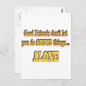 Gute Freunde Postkarte (Vorne/Hinten)