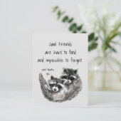 Gute Freunde schwer zu finden unmögliches Vergesse Postkarte (Stehend Vorderseite)