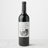 Gute Freunde schwer zu finden unmögliches Vergesse Weinetikett (Vorderseite)