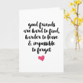 Gute Freunde sind schwer zu finden Grußkarte Karte (Gelbe Blume)