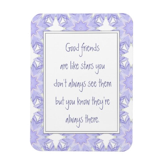 Gute Freunde sind wie Stars Fun Quote Magnet (Vertikal)