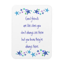 Gute Freunde sind wie Stars Fun Quote Magnet
