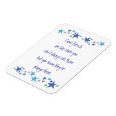 Gute Freunde sind wie Stars Fun Quote Magnet (Linke Seite)