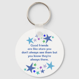 Gute Freunde sind wie Stars Fun Zitat Schlüsselanhänger