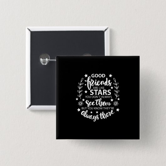 Gute Freunde sind wie Sterne Button (Vorne & Hinten)