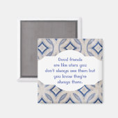 Gute Freunde sind wie Sterne Custom Quote Magnet (Vorderseite/Rückseite)
