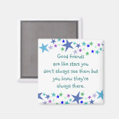 Gute Freunde sind wie Sterne Custom Quote Magnet (Vorderseite/Rückseite)