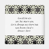 Gute Freunde sind wie Sterne Custom Quote Magnet (Vorne)