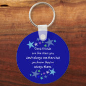 Gute Freunde sind wie Sterne Custom Quote Schlüsselanhänger (Vorderseite)