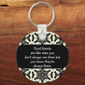 Gute Freunde sind wie Sterne Custom Quote Schlüsselanhänger (Vorderseite)