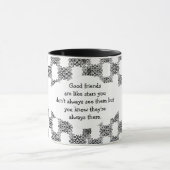 Gute Freunde sind wie Sterne Custom Quote Tasse (Zentrum)