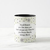 Gute Freunde sind wie Sterne Custom Quote Tasse (Zentrum)