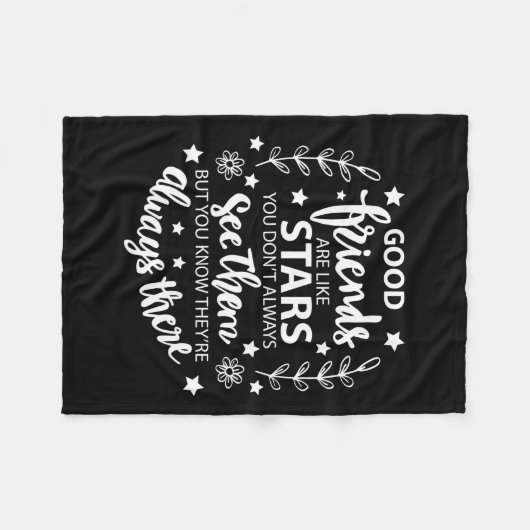 Gute Freunde sind wie Sterne Fleecedecke (Vorderseite (Horizontal))