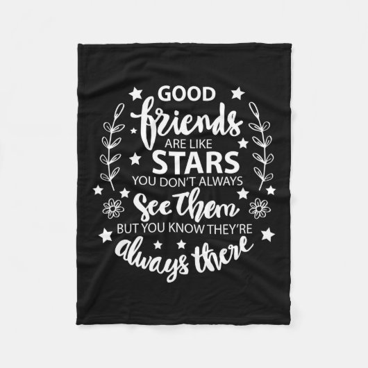 Gute Freunde sind wie Sterne Fleecedecke (Vorderseite)