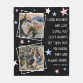 Gute Freunde sind wie Sterne! Foto-Angebot von Bes Fleecedecke (Vorderseite)