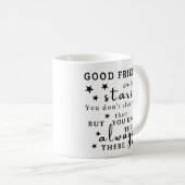 Gute Freunde sind wie Sterne: Freundschaftsangebot Kaffeetasse (VorderseiteRechts)