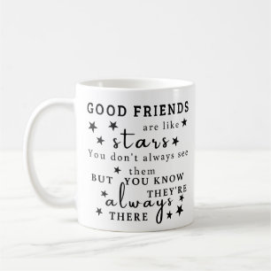 Gute Freunde sind wie Sterne: Freundschaftsangebot Kaffeetasse