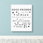 Gute Freunde sind wie Sterne: Freundschaftsangebot Leinwanddruck (Insitu (Holzboden))