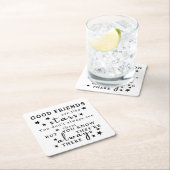 Gute Freunde sind wie Sterne: Freundschaftsangebot Rechteckiger Pappuntersetzer (Vor Ort)