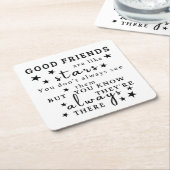Gute Freunde sind wie Sterne: Freundschaftsangebot Rechteckiger Pappuntersetzer (angewinkelt)