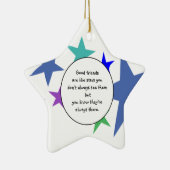 Gute Freunde sind wie Sterne Fun Friendship Quote Keramikornament (Rechts)
