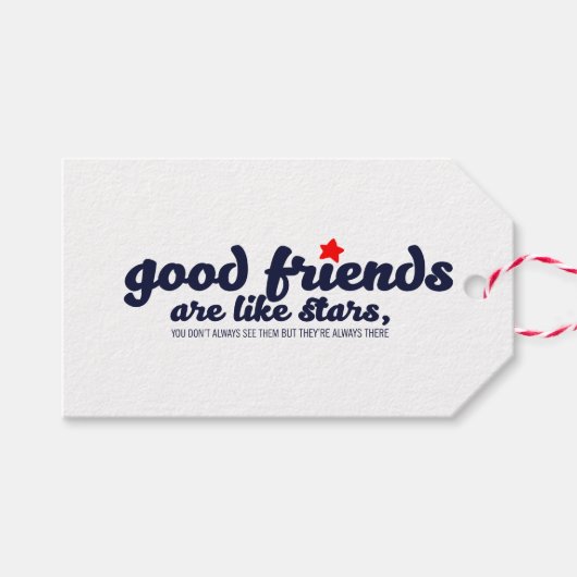 Gute Freunde sind wie Sterne Geschenkanhänger (Vorderseite (Horizontal))