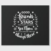 Gute Freunde sind wie Sterne Geschenkpapier (Flach)