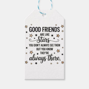 Gute Freunde sind wie Sterne Inspiration Zitat Geschenkanhänger