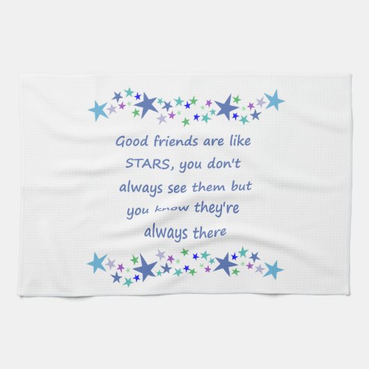 Gute Freunde sind wie Sterne Inspiration Zitat Handtuch (Horizontal)