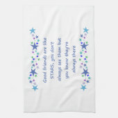 Gute Freunde sind wie Sterne Inspiration Zitat Handtuch (Vertikal)