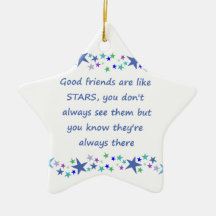 Gute Freunde sind wie Sterne Inspiration Zitat