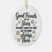 Gute Freunde sind wie Sterne Inspiration Zitat Keramik Ornament (Rechts)