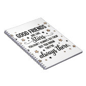 Gute Freunde sind wie Sterne Inspiration Zitat Notizblock (Rechte Seite)