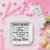 Gute Freunde sind wie Sterne Inspiration Zitat Pappteller (Party)