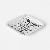 Gute Freunde sind wie Sterne Inspiration Zitat Pappteller (Gewinkelt)