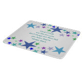 Gute Freunde sind wie Sterne Inspiration Zitat Schneidebrett (Ecke)