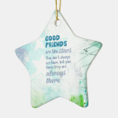 Gute Freunde sind wie Sterne Keramik Ornament (Links)