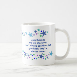 Gute Freunde sind wie Sterne Lustiger Spruch Kaffeetasse