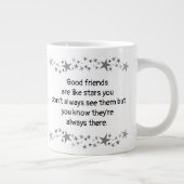 Gute Freunde sind wie Sterne Minimalistisch Modern Jumbo-Tasse (Rechts)