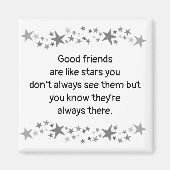 Gute Freunde sind wie Sterne Minimalistisch Modern Magnet (Vorne)