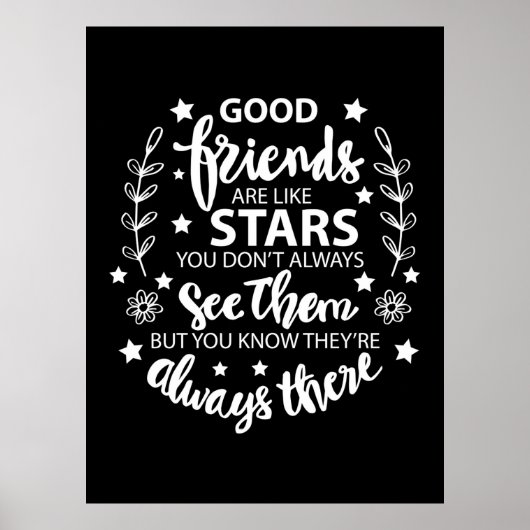 Gute Freunde sind wie Sterne Poster (Vorne)