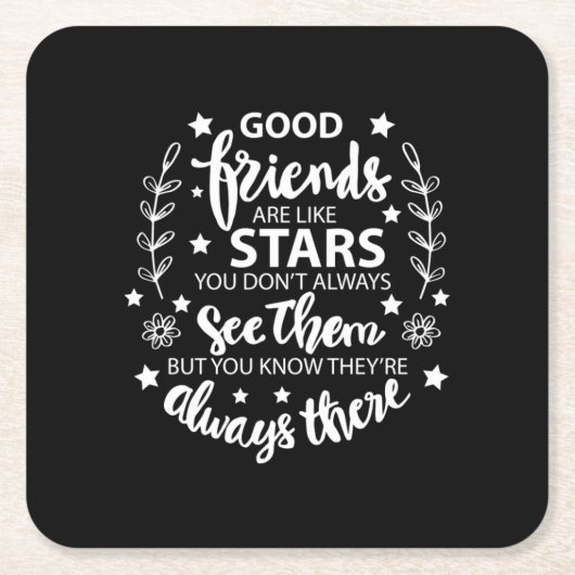 Gute Freunde sind wie Sterne Rechteckiger Pappuntersetzer (Vorderseite)