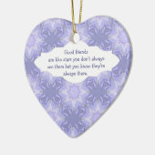 "Gute Freunde sind wie Sterne" Zitat Wasserfarbe Keramik Ornament (Links)