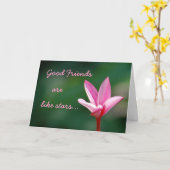 Gute Freunde sind wie Sternenkarte Karte (Gelbe Blume)
