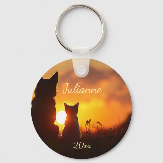 Gute Freunde sitzen mit dir im Dunklen Individuell Schlüsselanhänger (Rückseite)