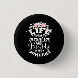 Gute Freunde und Abenteuer Button