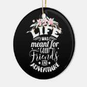 Gute Freunde und Abenteuer Keramik Ornament (Links)